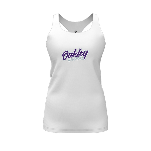[CUS-DFW-RCBK-PER-WHT-FYS-LOGO1] Racerback Tank Top (Female Youth S, White, Logo 1)