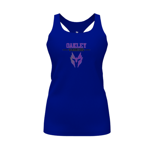[FT0TRBRY-FYS-LOGO2] Decker Racerback Tank Top (Female Youth S, Royal, Logo 2)