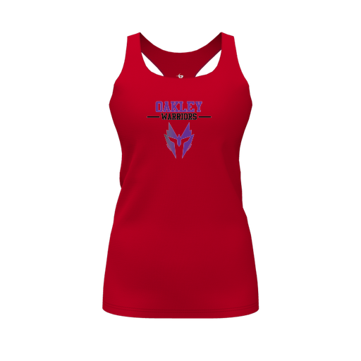 [FT0TRBRD-FYS-LOGO2] Decker Racerback Tank Top (Female Youth S, Red, Logo 2)