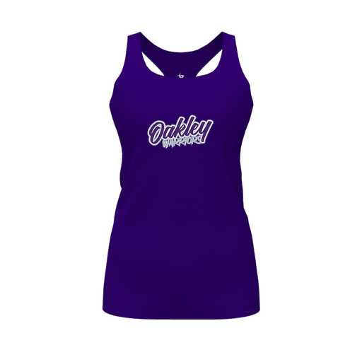 [CUS-DFW-RCBK-PER-PUR-FYS-LOGO1] Racerback Tank Top (Female Youth S, Purple, Logo 1)