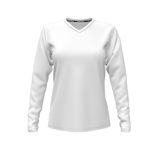 [FTLVCFWH-FYXS] Decker Comfort T-Shirt (Female Youth XS, White, V Neck, None, Long Sleeve)