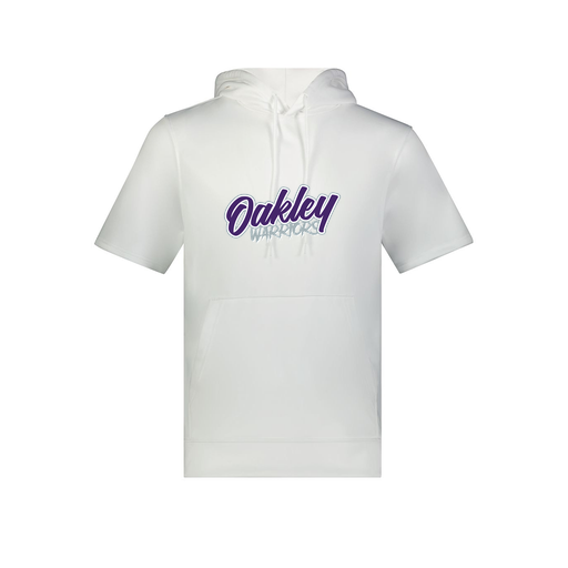 [6871.005.S-LOGO1] Men's Dri Fit Short Sleeve Hoodie (Adult S, White, Logo 1)