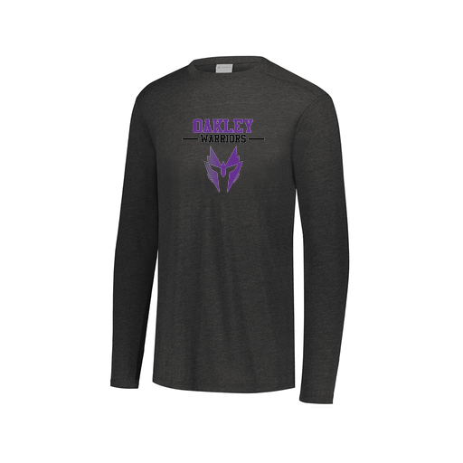 [FTLCUBBK-AXS-LOGO2] Decker Men's Tri-Blend T-Shirt - Long Sleeve (Adult XS, Black, Logo 2)