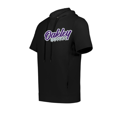 [222605.080.S-LOGO1] YOUTH VENTURA SOFT KNIT SHORT SLEEVE HOODIE (Youth S, Black, Logo 1)