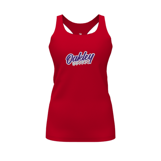 [CUS-DFW-RCBK-PER-RED-FYS-LOGO1] Racerback Tank Top (Female Youth S, Red, Logo 1)