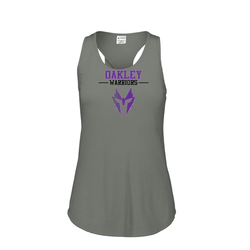 [FT0TUBGY-FAS-LOGO2] Ladies Tri Blend Tank Top (Female Adult S, Gray, Logo 2)